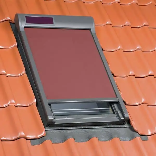 External Skylight Blinds Burgundy