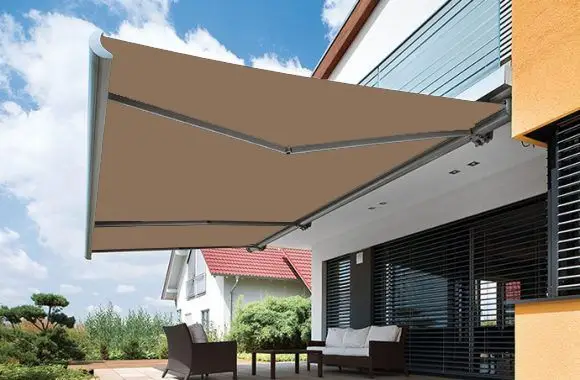 Folding Arm Awnings Vegas Bark Folding Arm Awnings Vegas Bark