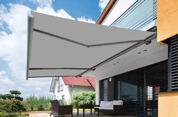 Folding Arm Awnings Vegas Light Grey Tweed Folding Arm Awnings Vegas Light Grey Tweed