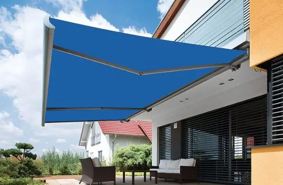 Folding Arm Awnings Vegas Marine Blue Folding Arm Awnings Vegas Marine Blue
