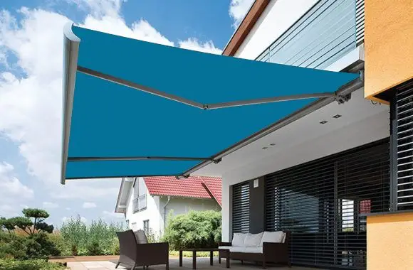 Folding Arm Awnings Vegas Teal Folding Arm Awnings Vegas Teal